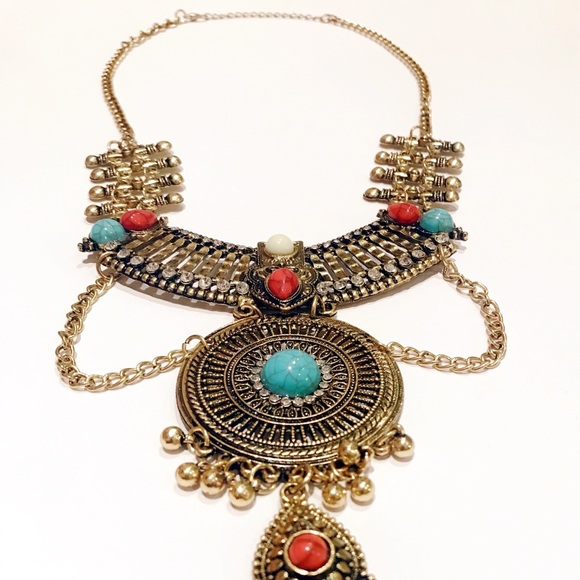 Boho festival style statement necklace - Picture 7 of 7